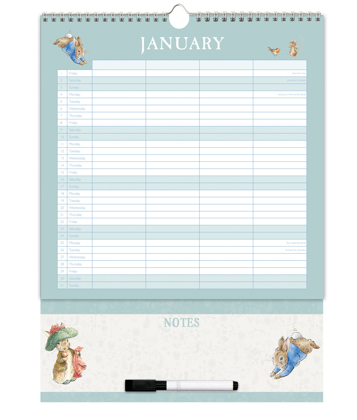 Peter Rabbit Family Organiser 2027