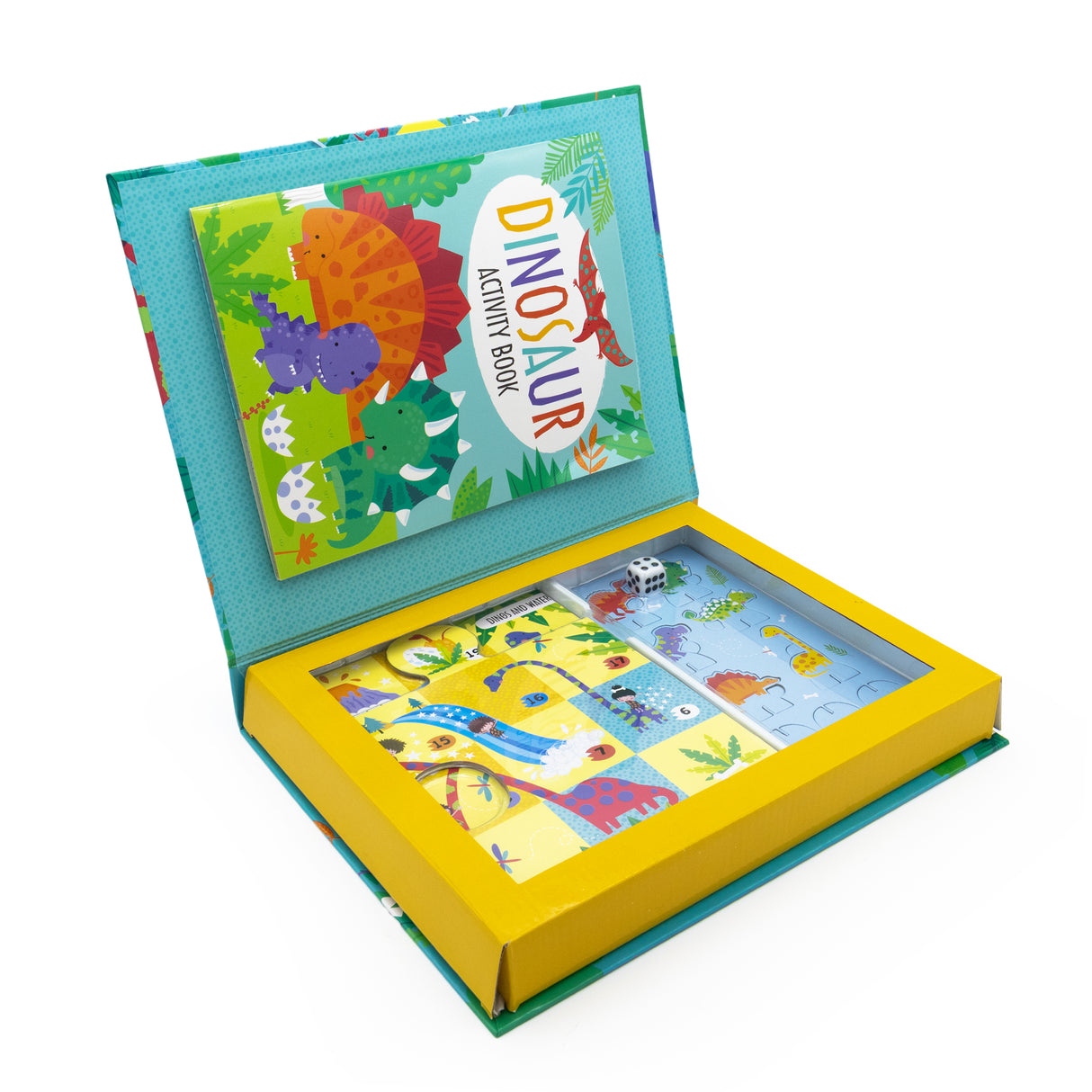 Dinosaur Board Game Set - Includes 2 Games and Activity Book