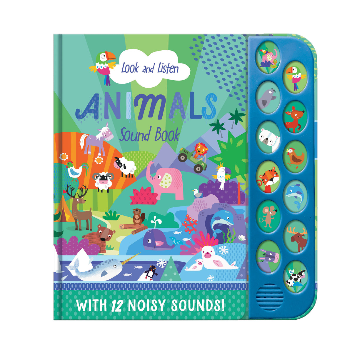 Look and Listen Animals - Children's 12 Button Sound Book