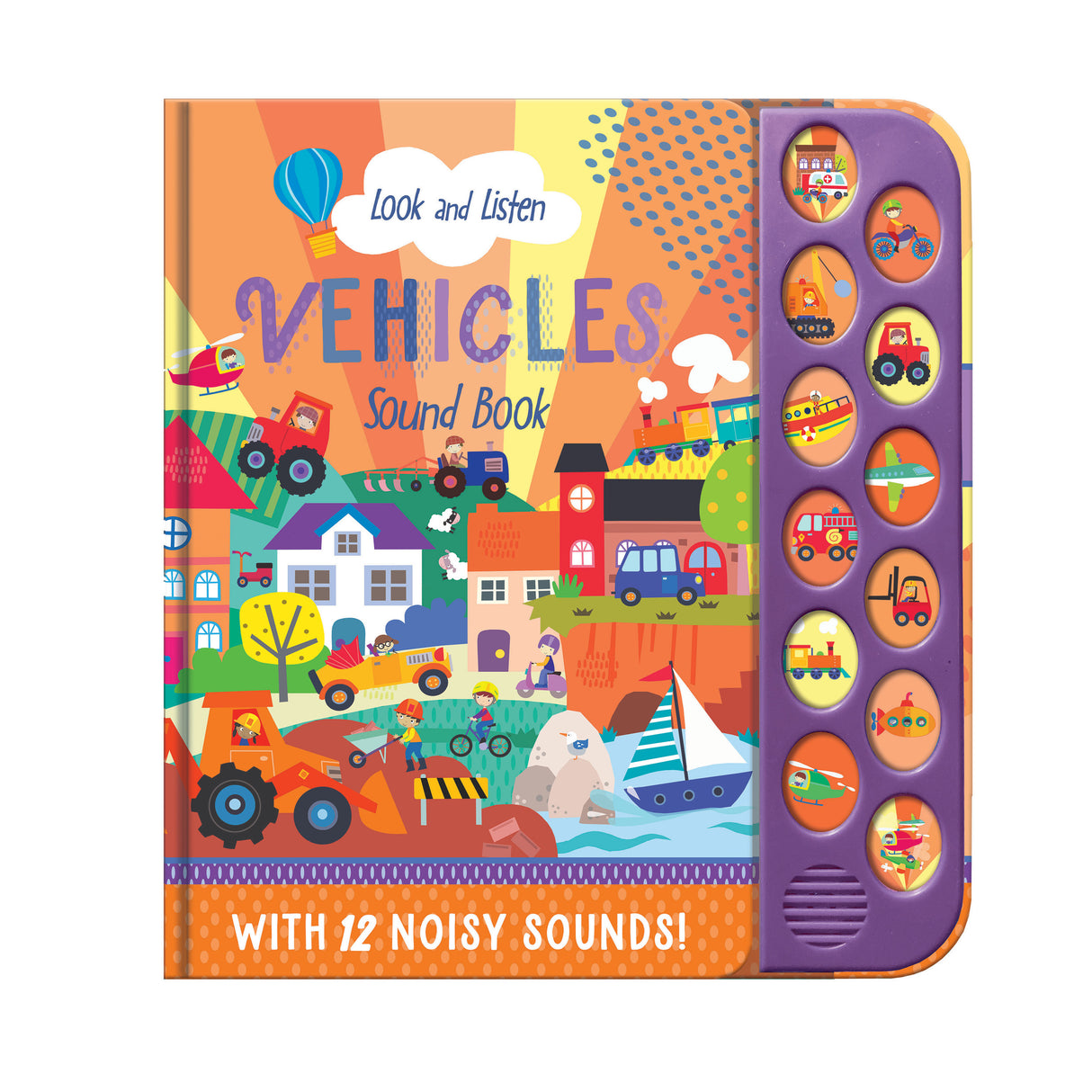 Look and Listen Vehicles - Children's 12 Button Sound Book