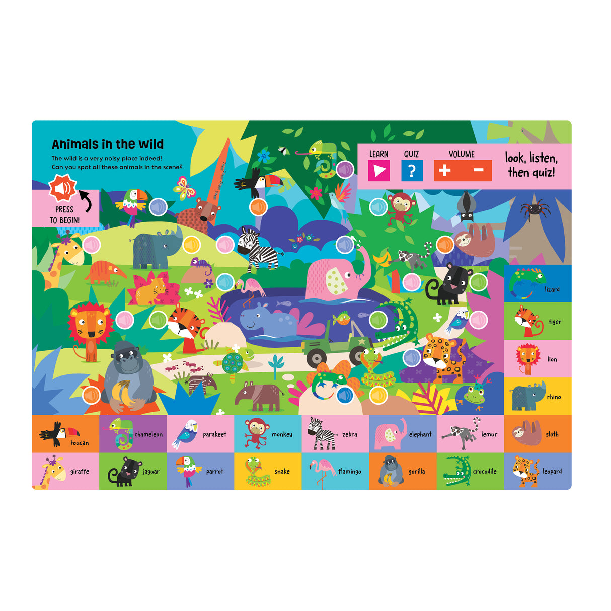 Look, Search and Learn First Words Sound Book - Includes 350 Sounds