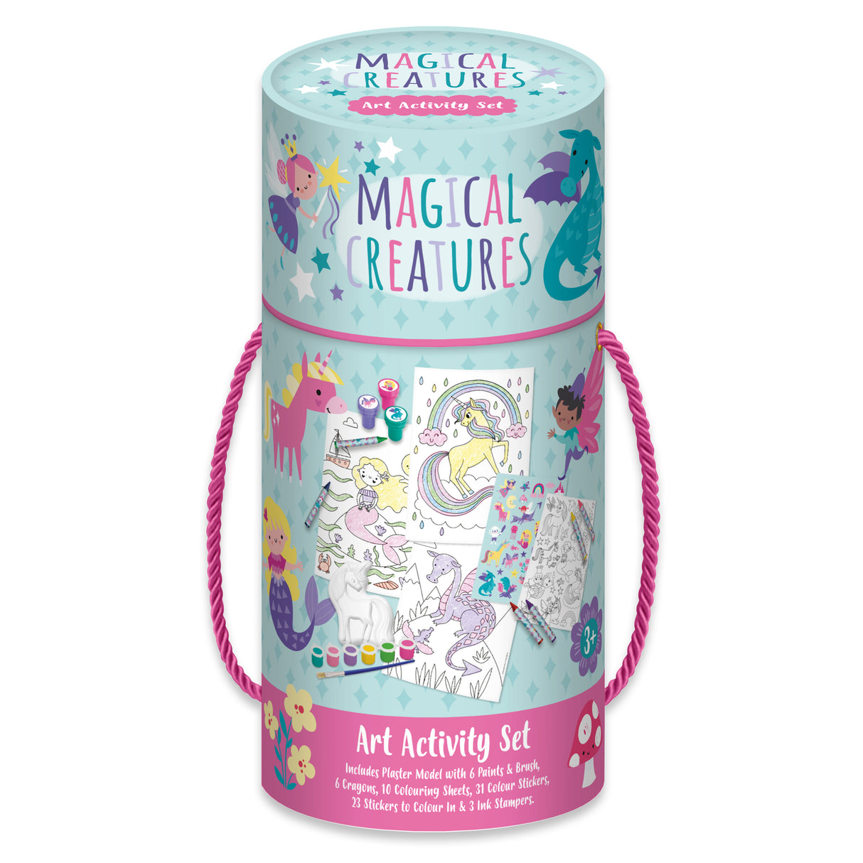 Magical Creatures Children's Art Activity Set - Includes Paints, Crayons and Stickers
