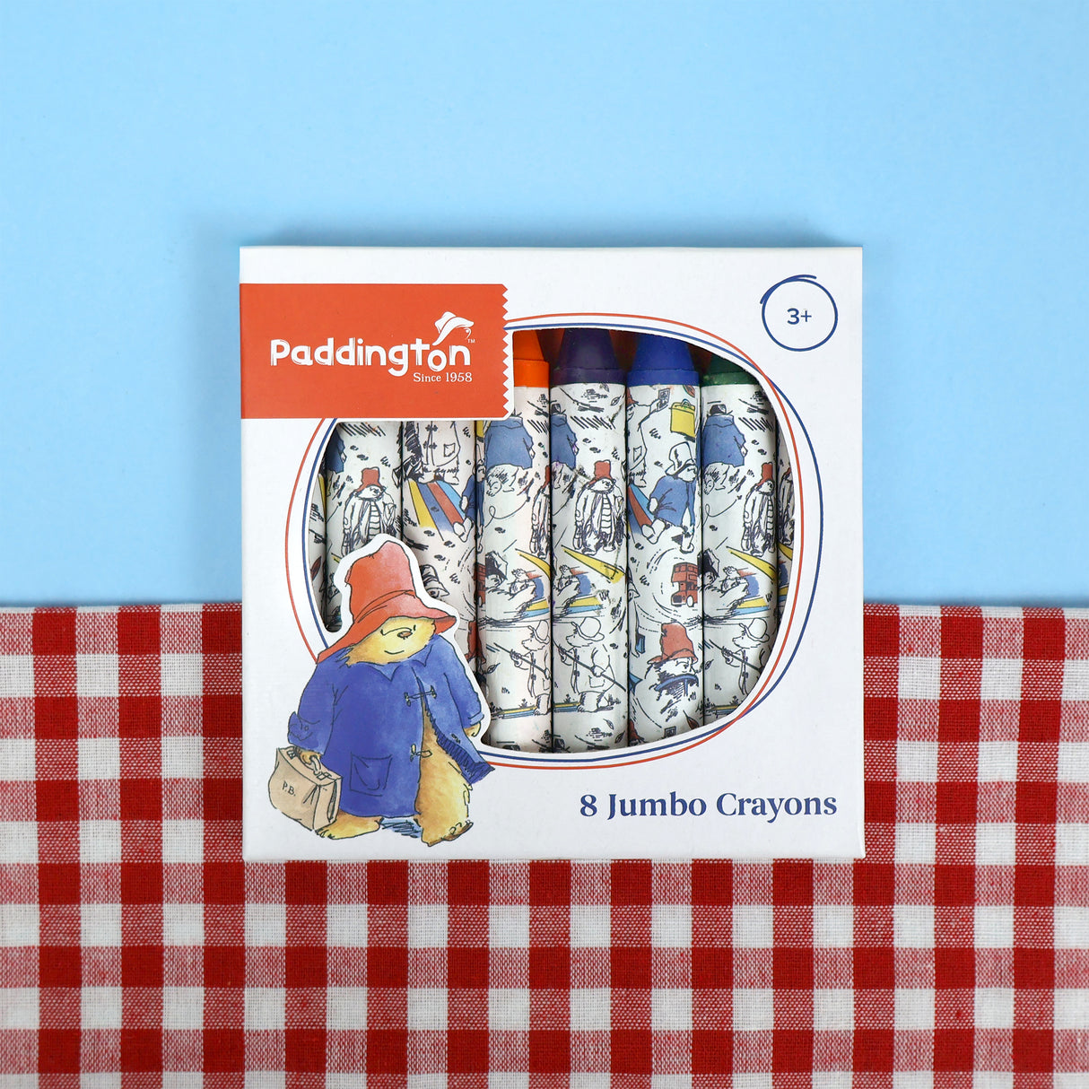 Paddington Jumbo Crayons – Set of 8 Chunky Wax Crayons for Kids – Colouring & Art Gift Set