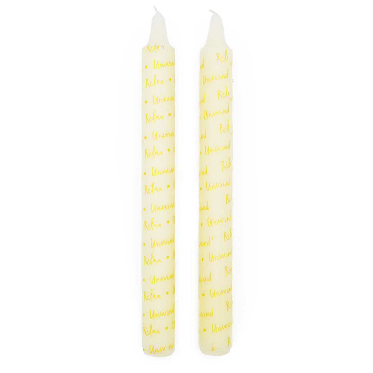 Willow and Belle Relax and Unwind Design Table Candles In Gift Box Set Of Two