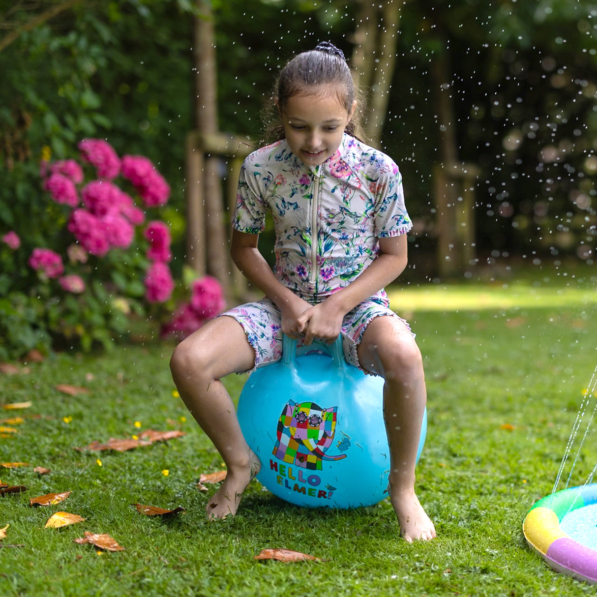 Elmer Kids Space Hopper – Retro Bouncing Fun for Children – Outdoor Active Play
