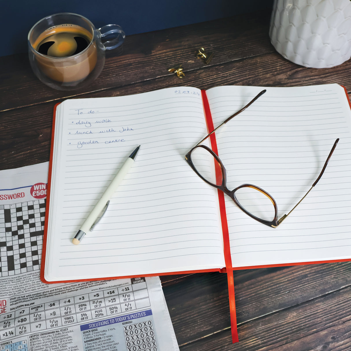 RK Rust Red B5 Journal Notebook – Classic Hardback Design