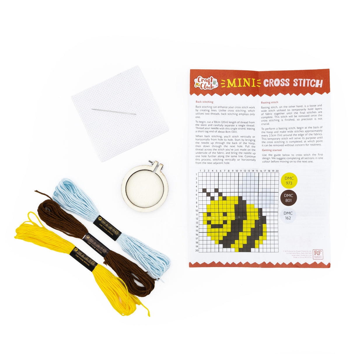 Make Your Own Mini Cross Stitch Kit - Bumblebee