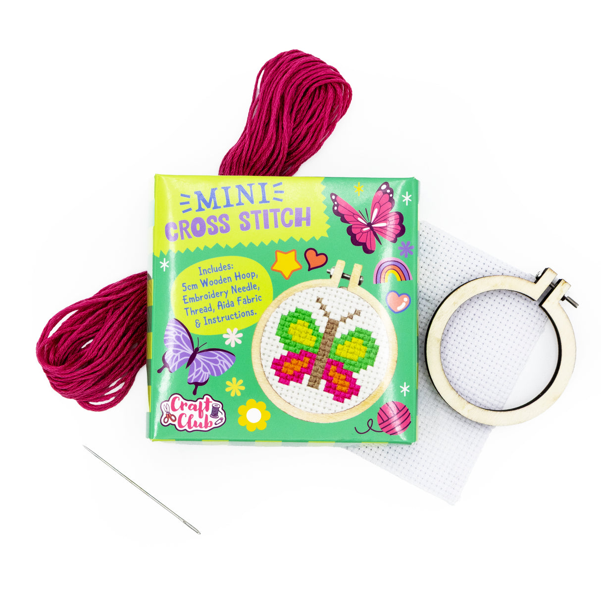 Make Your Own Mini Cross Stitch Kit - Butterfly
