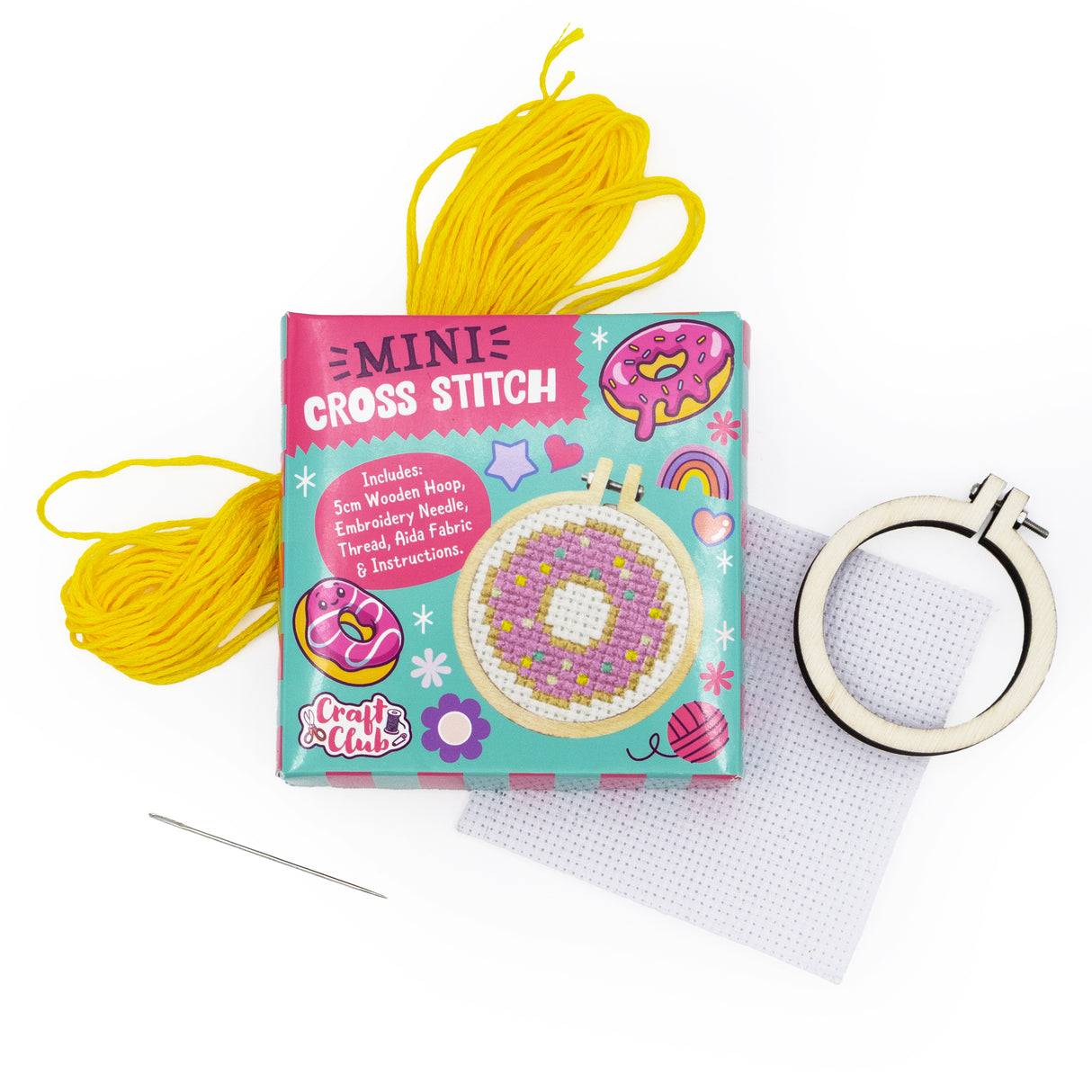 Make Your Own Mini Cross Stitch Kit - Donut