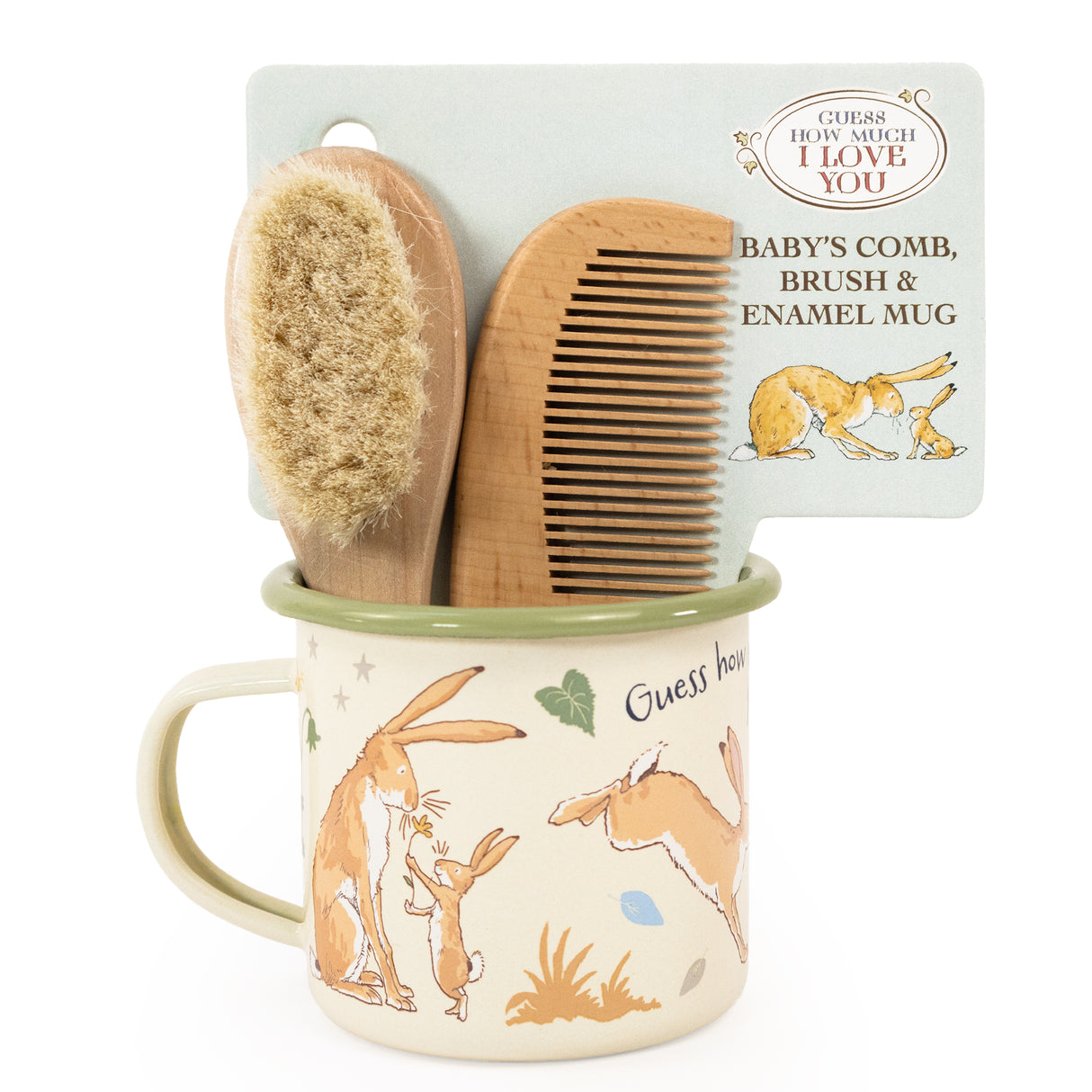 Guess How Much I Love You Baby Brush, Comb & Enamel Mug Gift Set