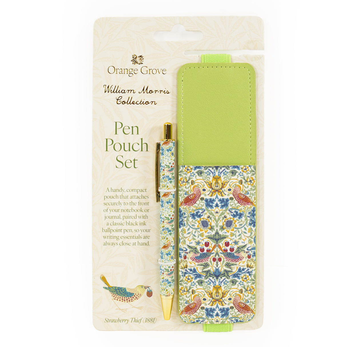 William Morris Ballpoint Pen & Pen Pouch Gift Set