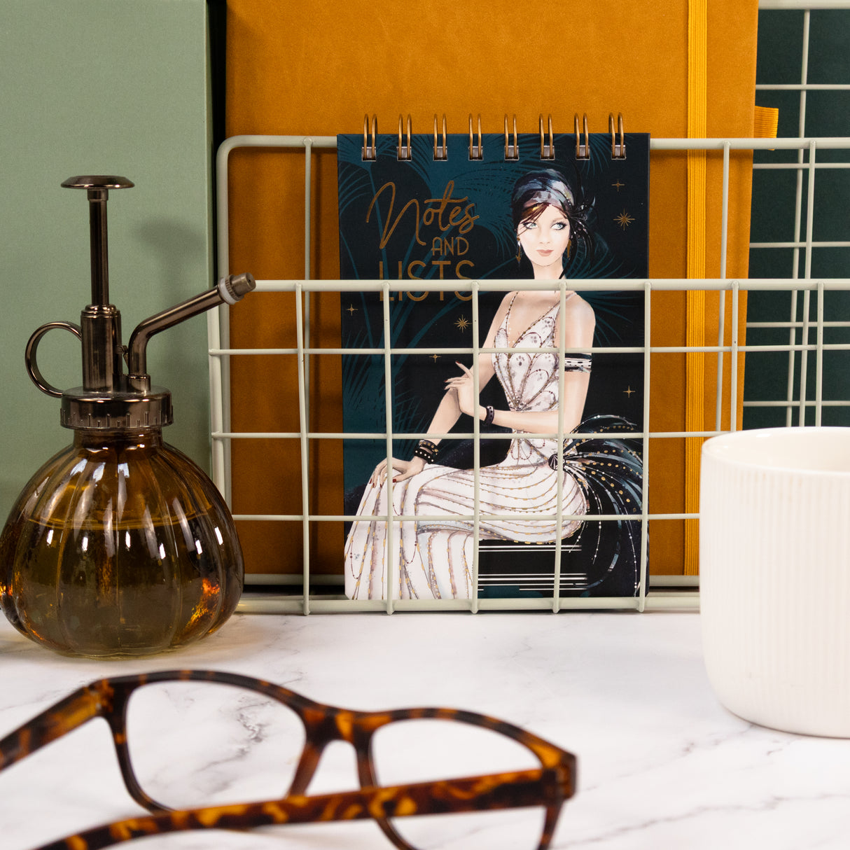 Claire Coxon Art Deco Wired Notepad