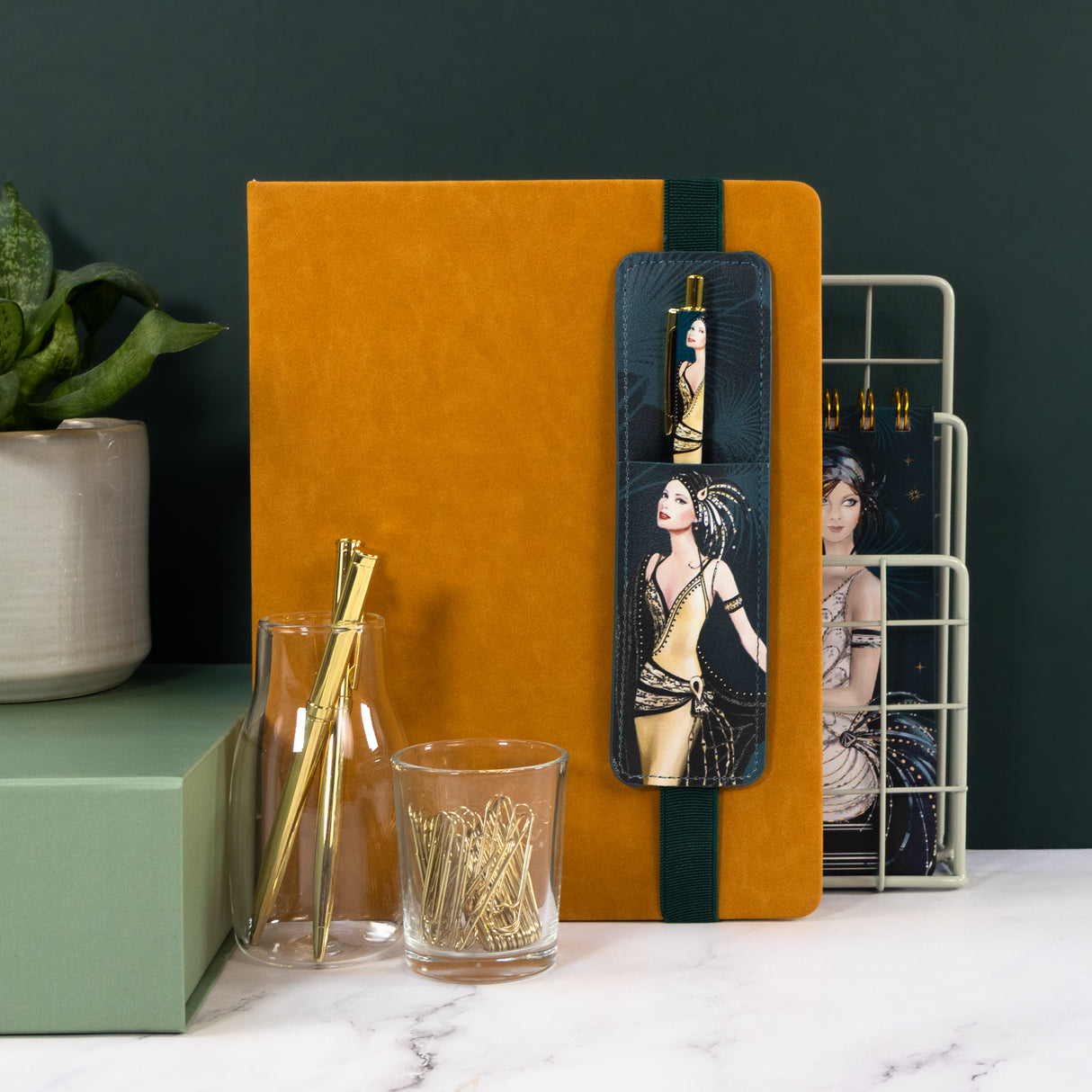 Claire Coxon Art Deco Ballpoint Pen & Pen Pouch Gift Set