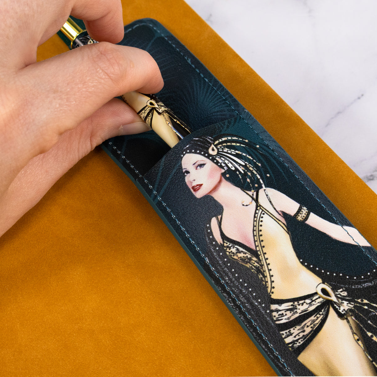 Claire Coxon Art Deco Ballpoint Pen & Pen Pouch Gift Set