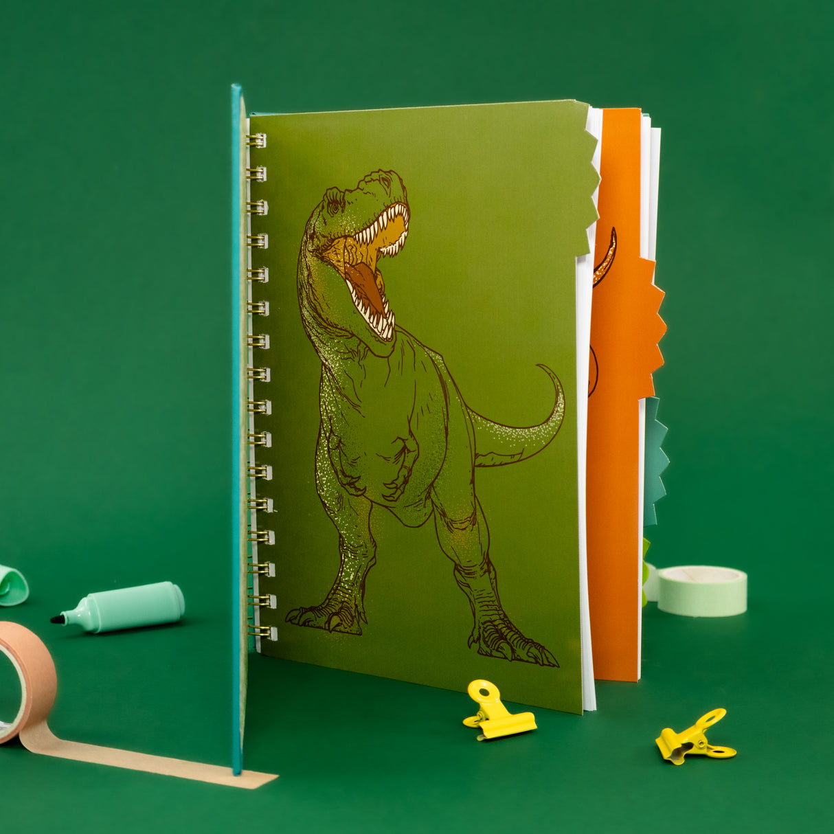 Natural History Museum Dinosaur A5 Wired Notebook with Dividers - T- Rex