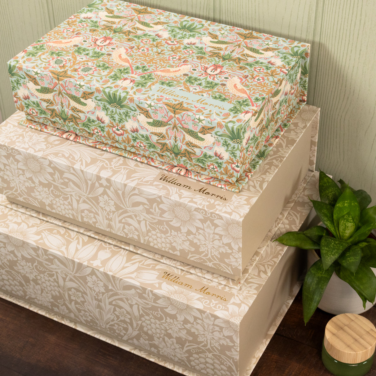 Set of 3 Nesting Storage Boxes - William Morris