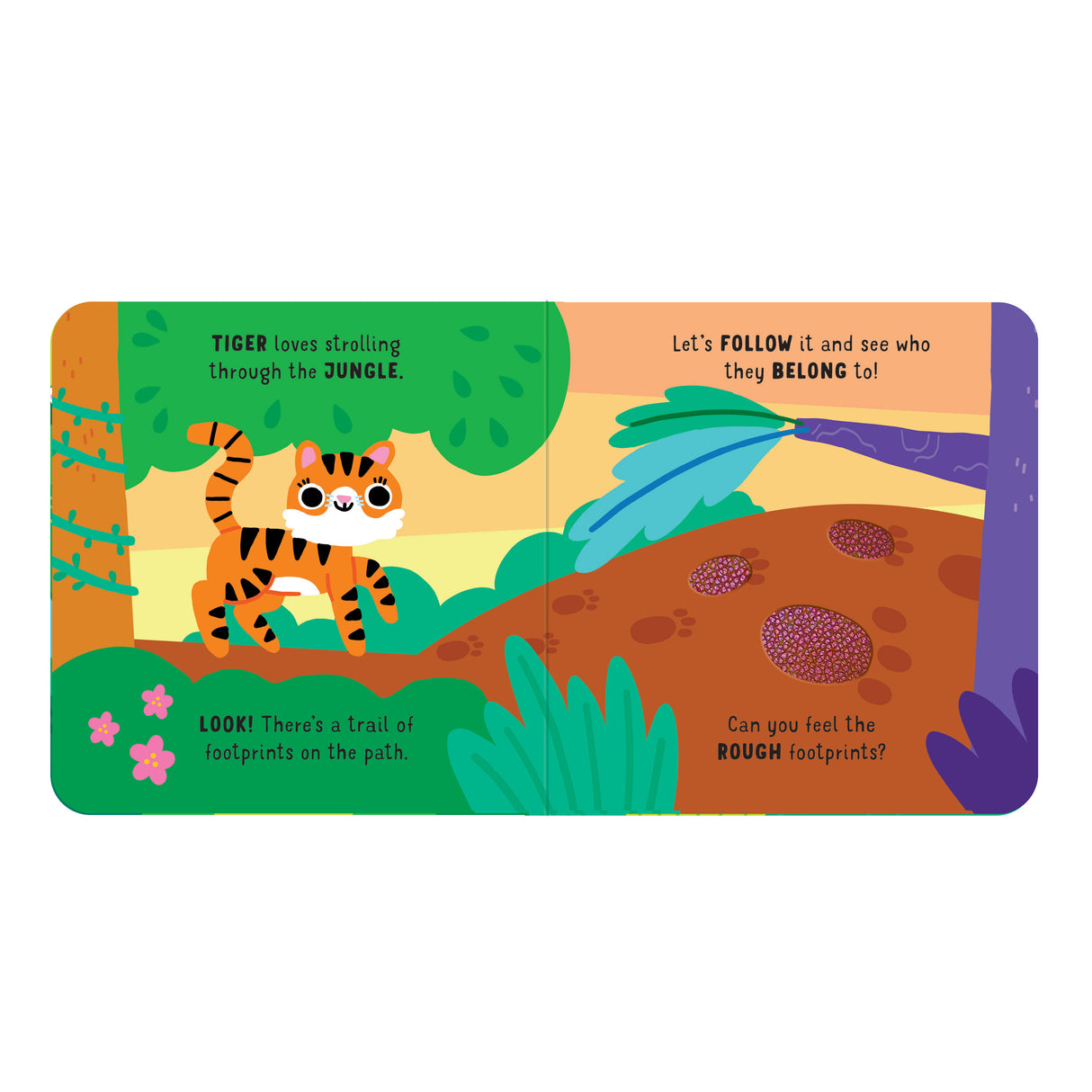 Tigers Trail – Touch & Feel Board Book - Jungle Sensory Adventure