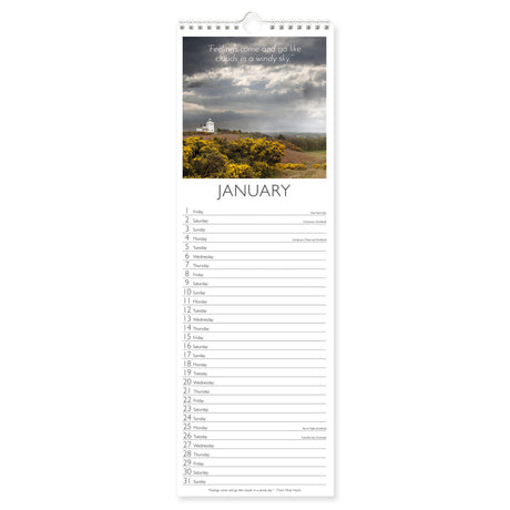 Mindfulness Slim Wall Calendar 2027
