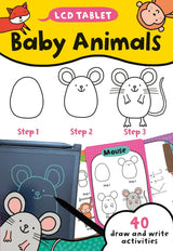 Children’s LCD Tablet & Flashcard Set - Baby Animals