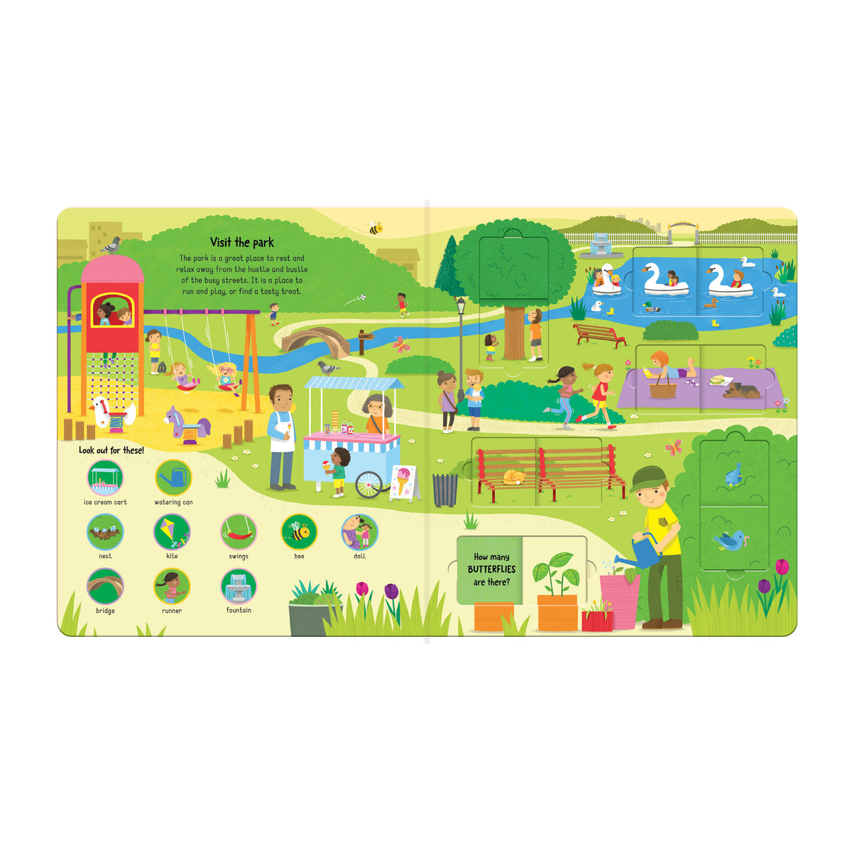 In The Town - Look, Find & Slide Children’s Book