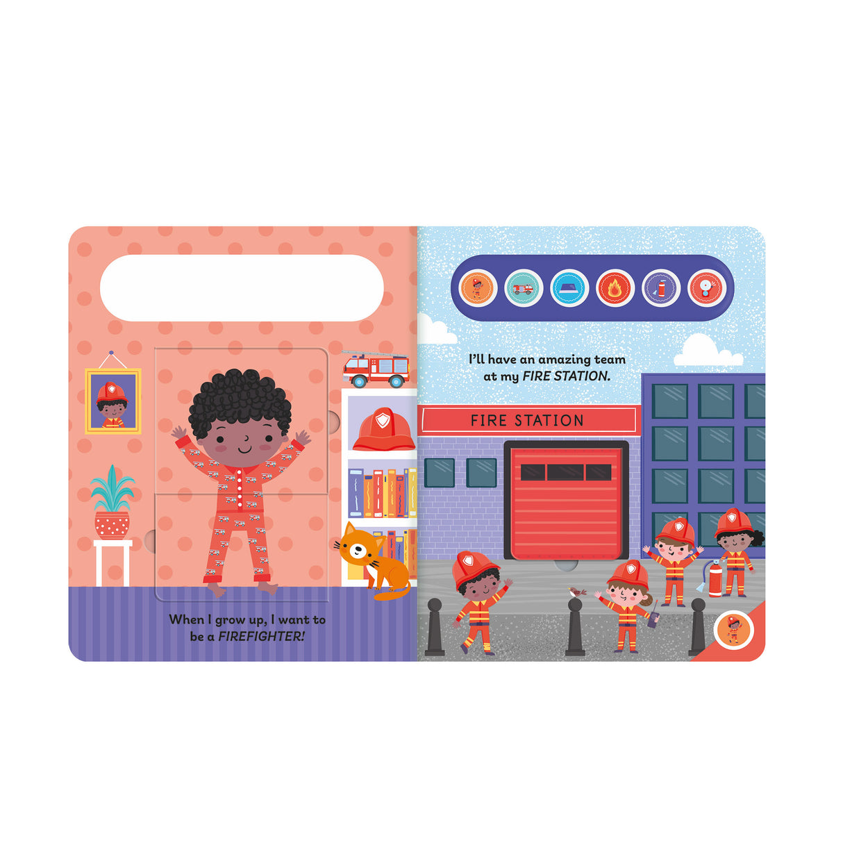 I Want To Be A Firefighter – Children’s Light & Sound Lift-the-Flap Book