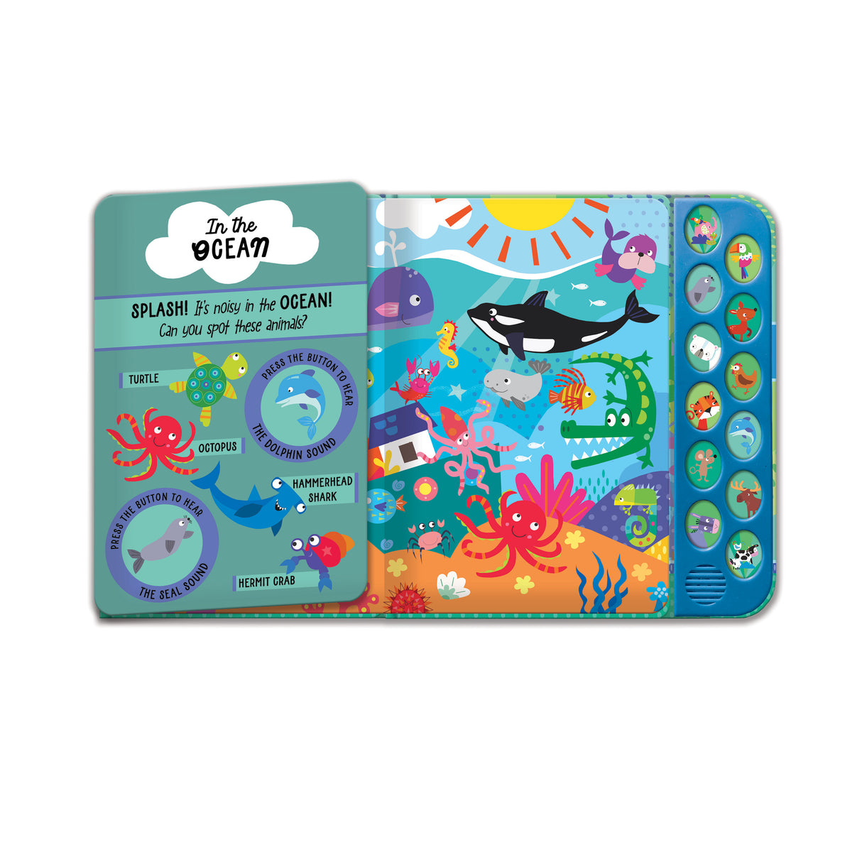 Look and Listen Animals - Children's 12 Button Sound Book