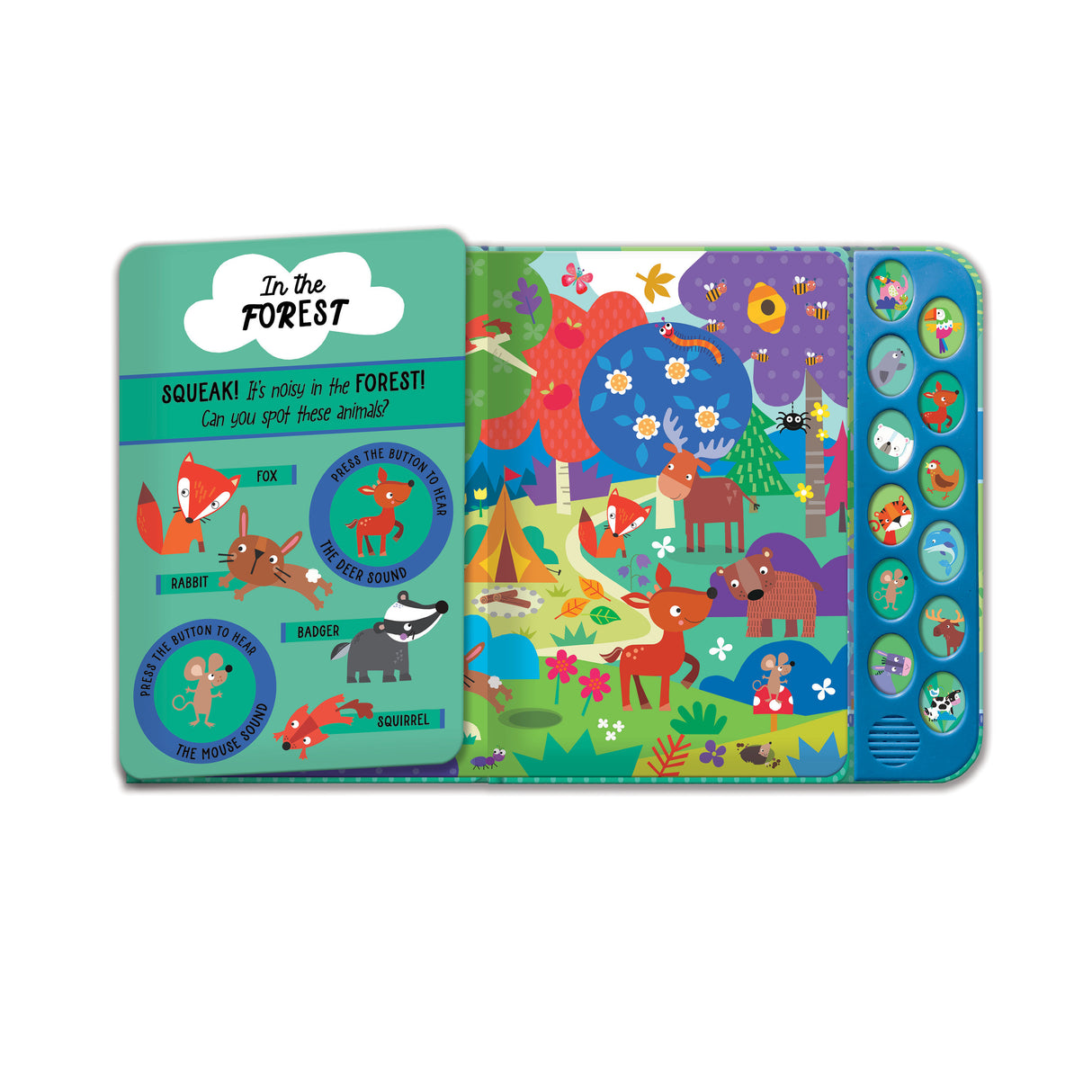 Look and Listen Animals - Children's 12 Button Sound Book
