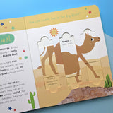 Desert Animals: Who is Hiding in the Puzzle? - Children’s Puzzle Slider Book