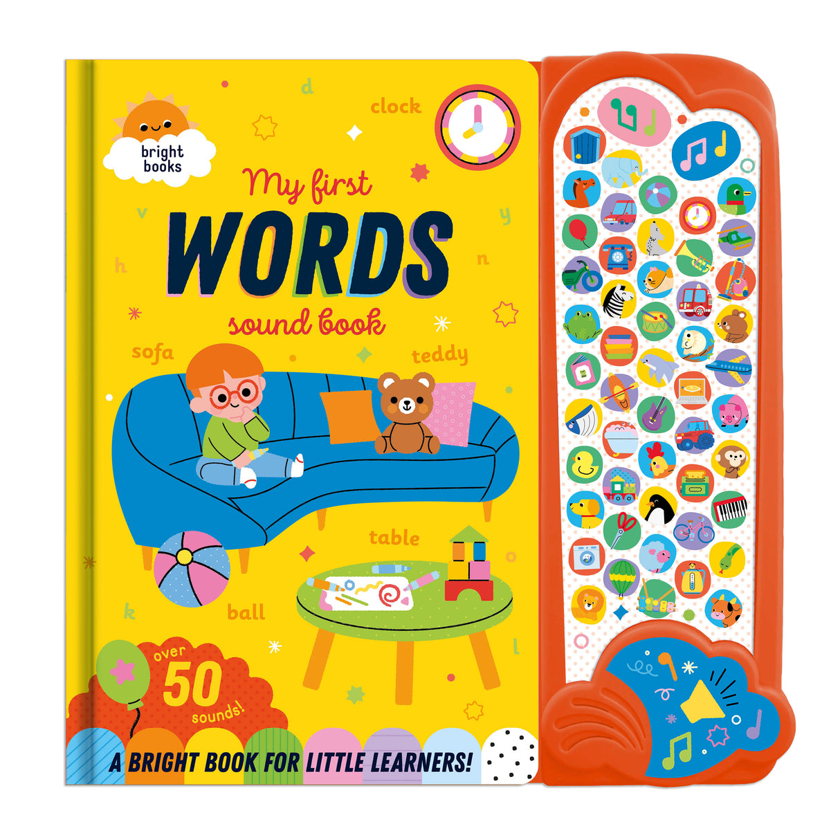 My First Words Sound Book - Giant Fold-Out Sound Book with 50 Words for Children