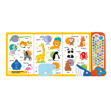 My First Words Sound Book - Giant Fold-Out Sound Book with 50 Words for Children