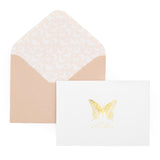 12 Notecards and Envelopes in Gift Box - “Just A Little Note” Butterfly Design