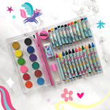 Unicorns Children's 42 Piece Art Set - For Ages 3 to 8 Years - Includes Paints and Crayons