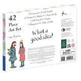 Zog Children's 42 Piece Art Set - For Ages 3 to 8 Years - Includes Paints and Crayons