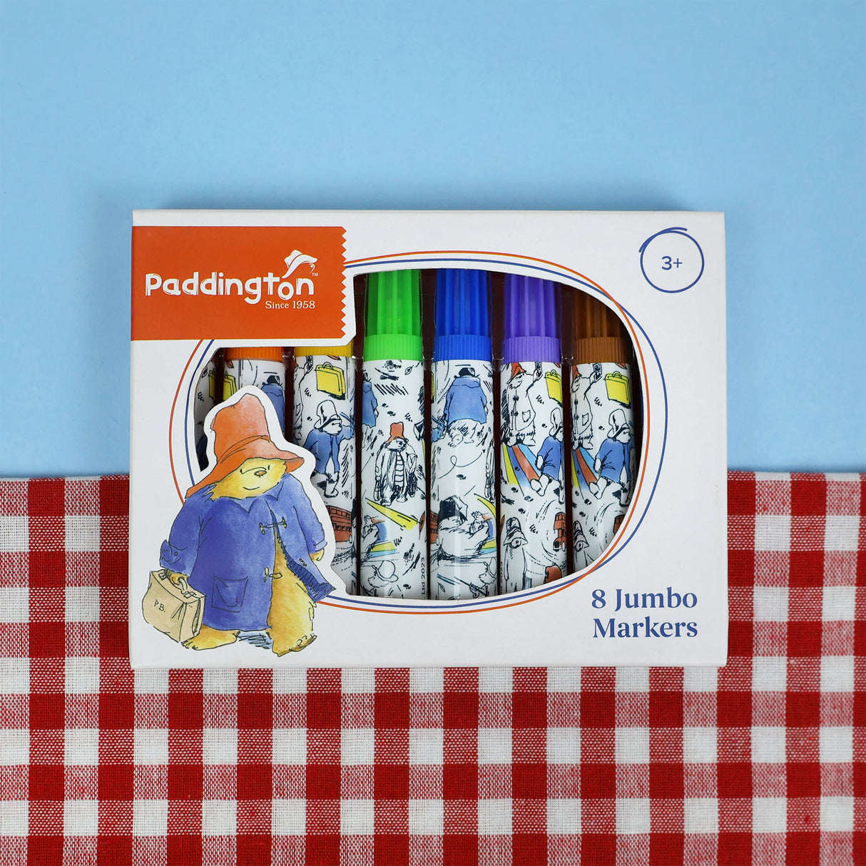 Paddington Jumbo Marker Pens – Set of 8 Colouring Pens for Kids – Art & Craft Stationery Gift