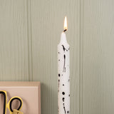 Willow and Belle Paint Splatter Design Table Candles In Gift Box Set Of Six