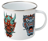 Demon Faces Enamel  Mug