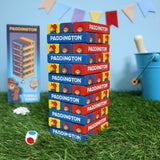 Paddington Tumble Tower Game – Wooden Block Stacking Game with Dice – Fun Family Activity Set