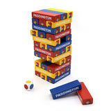 Paddington Tumble Tower Game – Wooden Block Stacking Game with Dice – Fun Family Activity Set