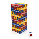 Paddington Tumble Tower Game – Wooden Block Stacking Game with Dice – Fun Family Activity Set