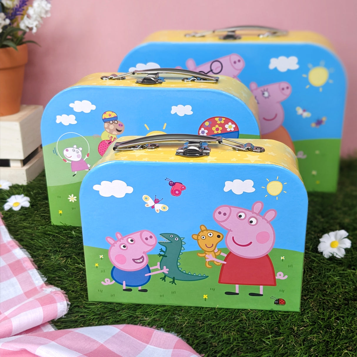 Peppa Pig Children’s Triple Carry Case Set – Official 3-Piece Storage & Travel Cases