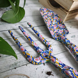 Willow and Belle Fork and Trowel Garden Tool Set - Abstract Floral Design