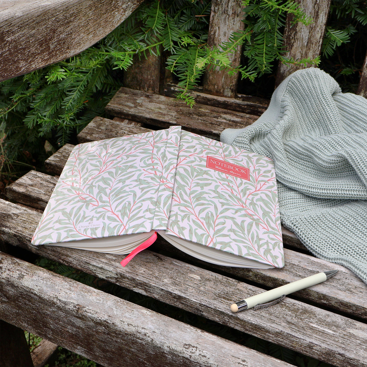 William Morris Journal Notebook – Willow Coral A5 Design