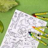 Jungle Animals Children's Colouring Set With Crayons & Stickers