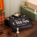 The Gentleman’s Emporium Chess Travel Set – Classic Portable Board Game in Tin