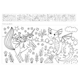 Colour Your Own 3m Magical Creatures Poster – Unicorns, Castles & Rainbows Activity