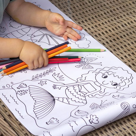 Colour Your Own 3m Magical Creatures Poster – Unicorns, Castles & Rainbows Activity