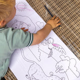 Colour Your Own 3m Jungle Animals Poster – Monkeys, Tigers, Parrots & Elephants