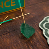 Abundance Incense and Crystal Holder - Sage Scent with Jade Crystal