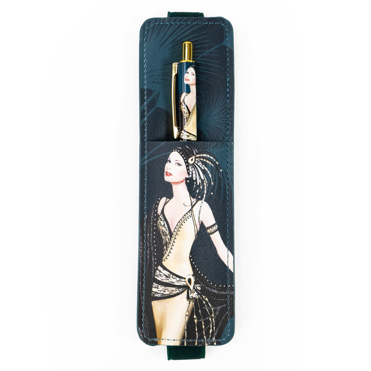 Claire Coxon Art Deco Ballpoint Pen & Pen Pouch Gift Set