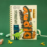 Natural History Museum Dinosaur A5 Wired Notebook with Dividers - Dippy